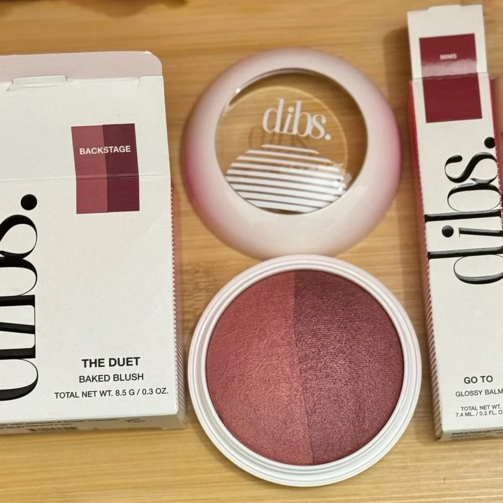 Dibs The Duet Baked Blush and Glossy Balm Set - Rich Pink - Picture 5 of 9